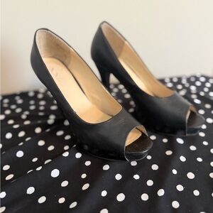 Nine & Co. Black Peep-Toe Heels